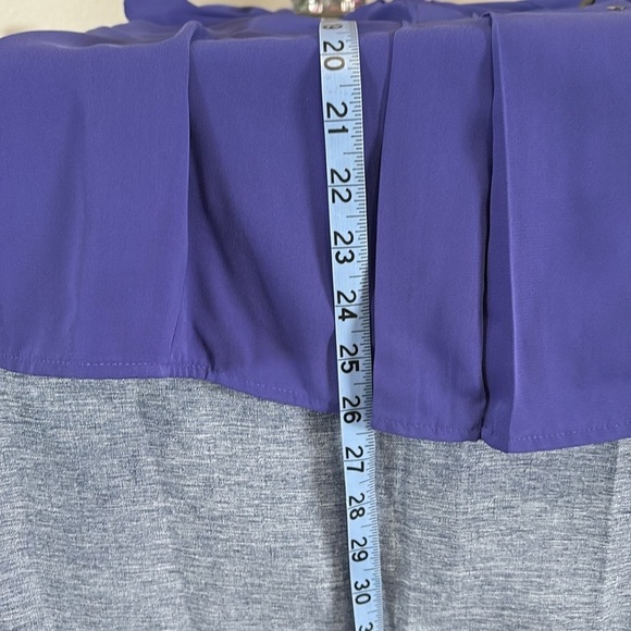 212 Collection Women’s Size 1X Purple Sheer Button Down Shirt - Picture 5 of 6